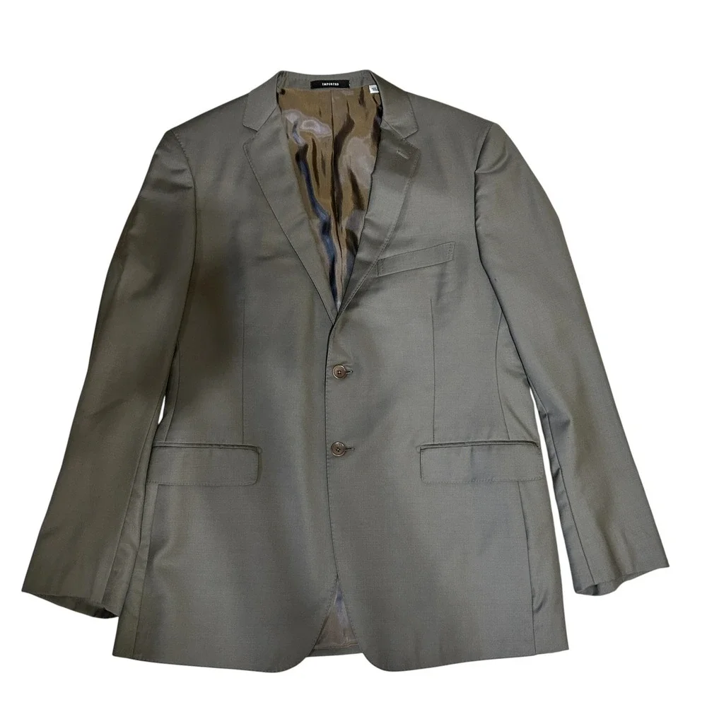 Ralph Lauren Dillard's Men's 44L Gray‎ 100% Wool Blazer Coat Sport Suit Jacket